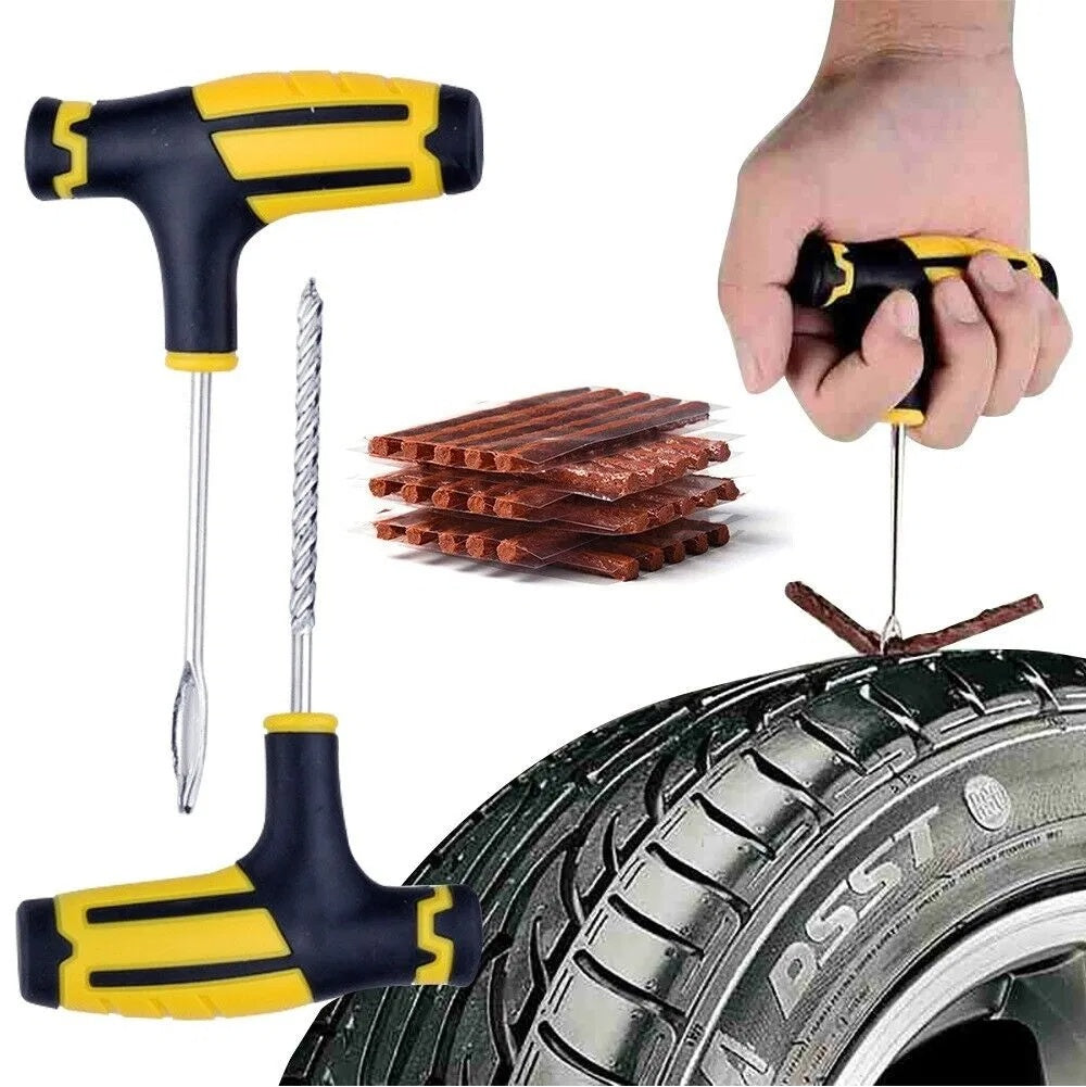 68-Piece Tire Repair Kit – DIY Flat Tire Plug Patch for Car, Truck & Motorcycle
