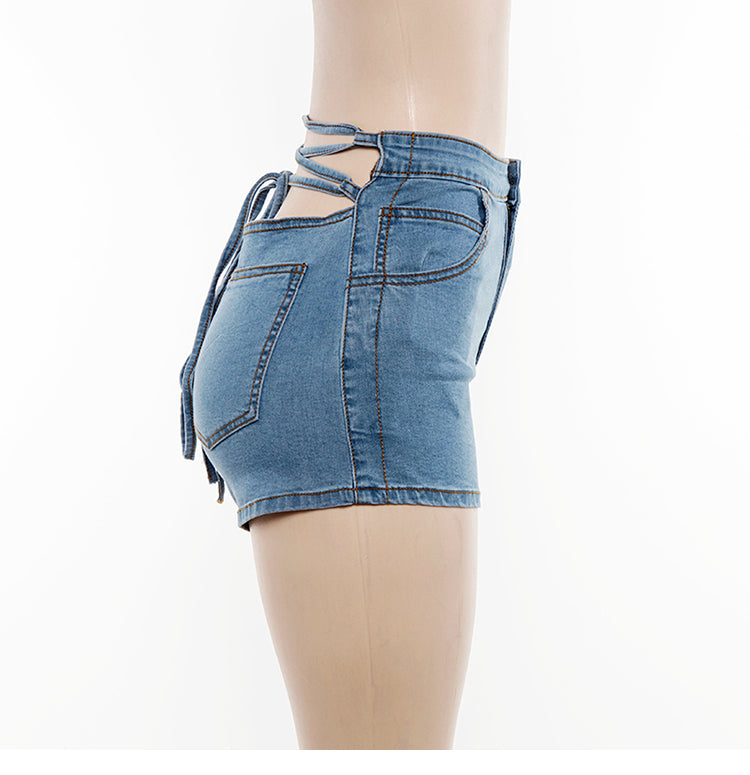 Shorts en jean taille haute pour femme – Short en jean bleu classique | Style de tous les jours