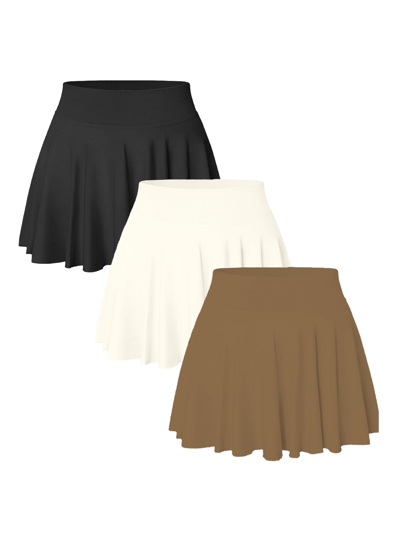 Women's 3-Pack Seamless Tennis Skirt Shorts with Pockets  AdriaPulse