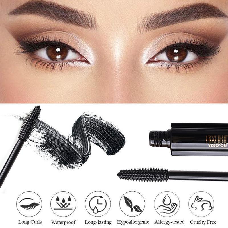 4D Waterproof Mascara – No Smudge, No Clumping, Long & Curly Lashes