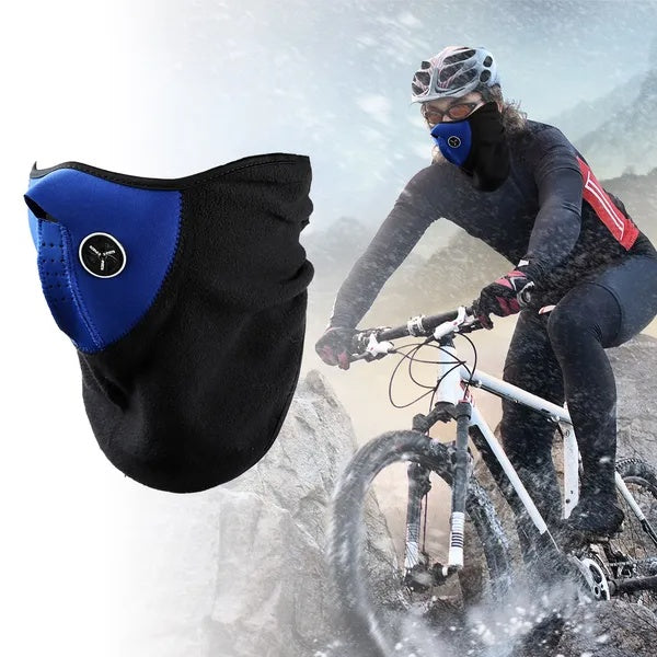 Breathable windproof half face mask neck warmer for motorcycle skiing and outdoor sports in black – AdriaPulse