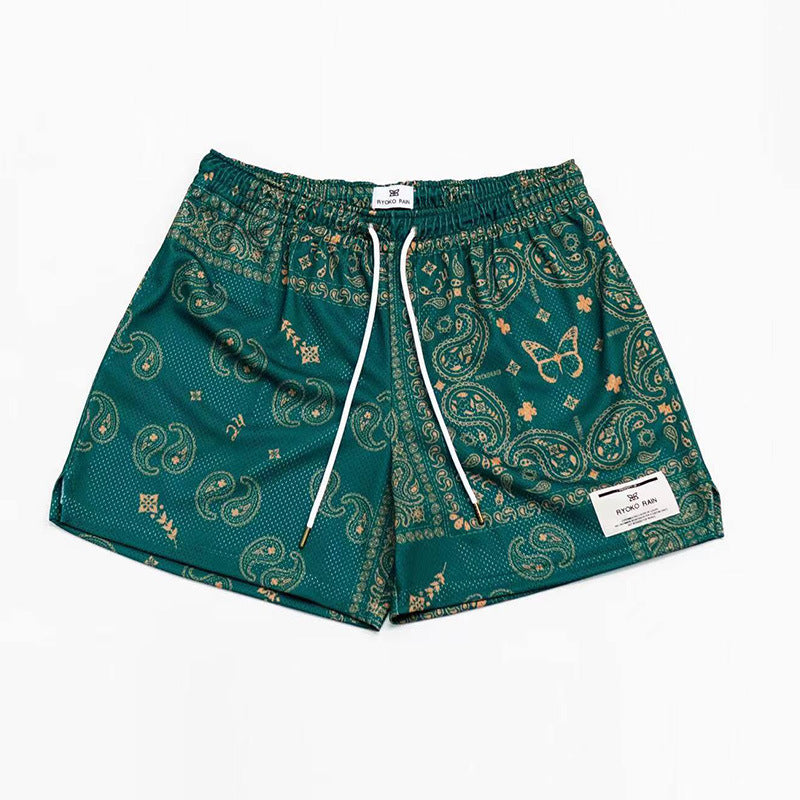 Paisley Shorts Mesh Outdoor Sports Basketball Shorts Freizeit Kurze Hosen