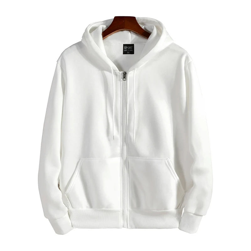 Sweatshirts à Capuche Zippés Homme Hiver Automne Nouveau Sweat-shirt à Capuche à Manches Longues Mode Décontracté Tenue Masculine Vêtements de Sport Coupe Ample