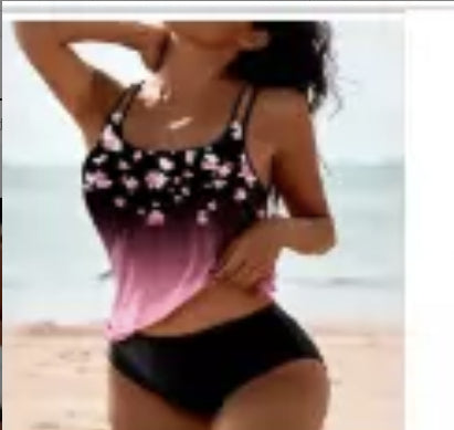 Vintage High Waist Two-Piece Swimsuit – Retro Print Conservative Bikini