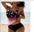 Vintage High Waist Two-Piece Swimsuit – Retro Print Conservative Bikini