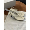 Damen Stiletto-Flip-Flops – spitze Sandalen aus echtem Leder