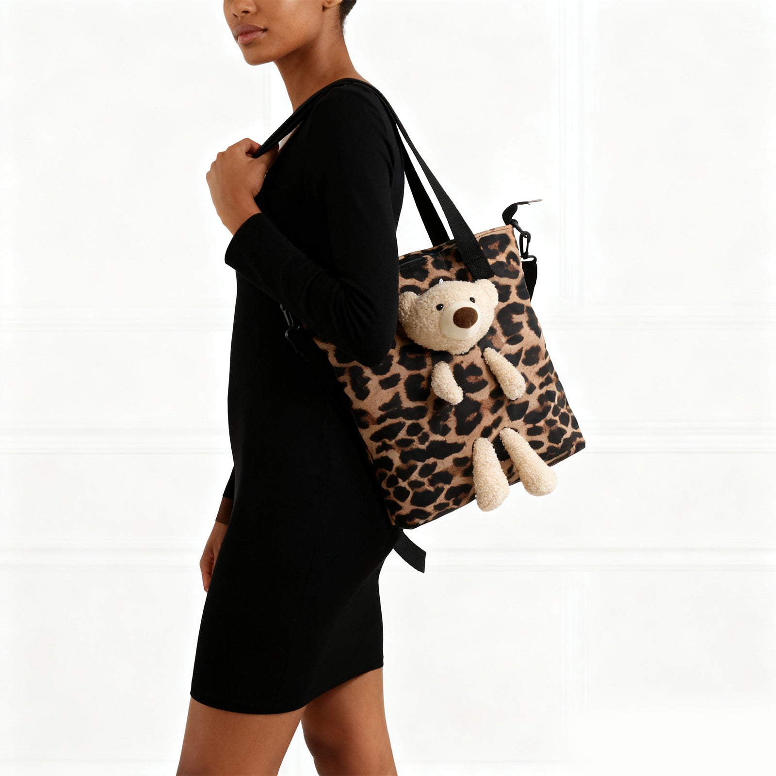 Bear Tote Bag – Cute Aesthetic Canvas Shoulder Bag for Women & Girls