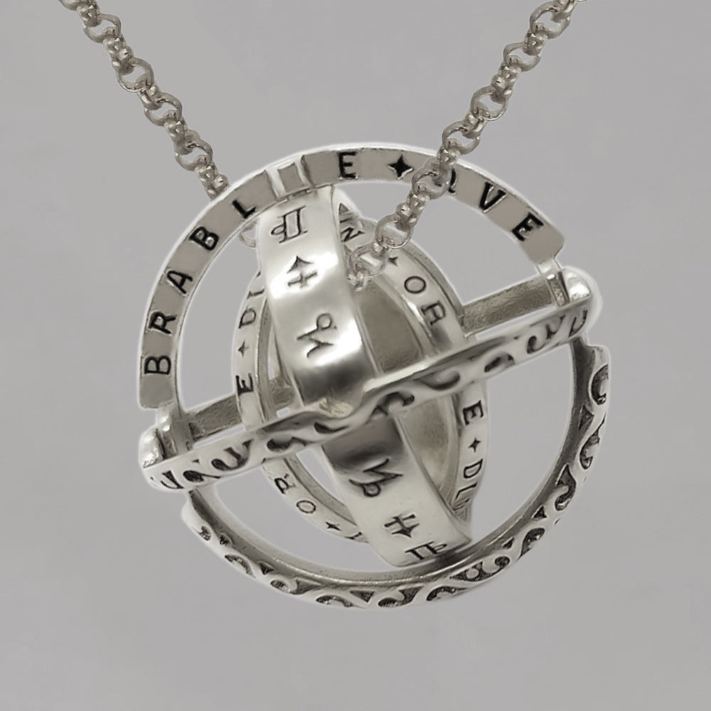 Astronomical Ball Ring & Necklace – Rotating Universe Globe Jewelry