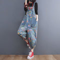Salopette en jean imprimée Spring Lean pour femme
