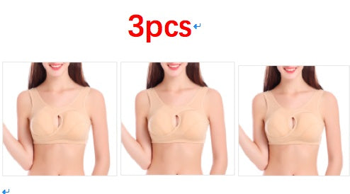 Plus Size Wire-Free Cotton Bra With Removable Padding