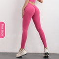 Women's High Waist Nylon Workout Leggings – Pink Litchi S | AdriaPulse