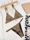Women's Shiny Metallic Bikini Set Gold & Silver – AdriaPulse