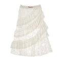 Y2K Retro Lace Tiered Skirt – American Style Patchwork Midi Skirt