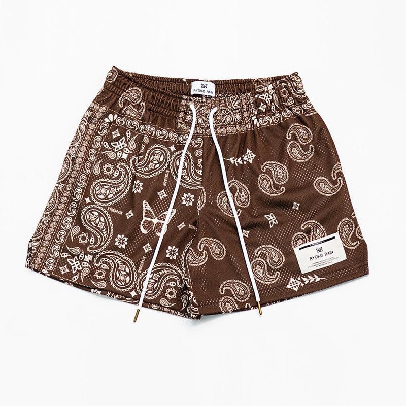 Paisley Shorts Mesh Outdoor Sports Basketball Shorts Freizeit Kurze Hosen