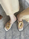 Women's Flat Sandals – Microfiber Slip-On Flip-Flops