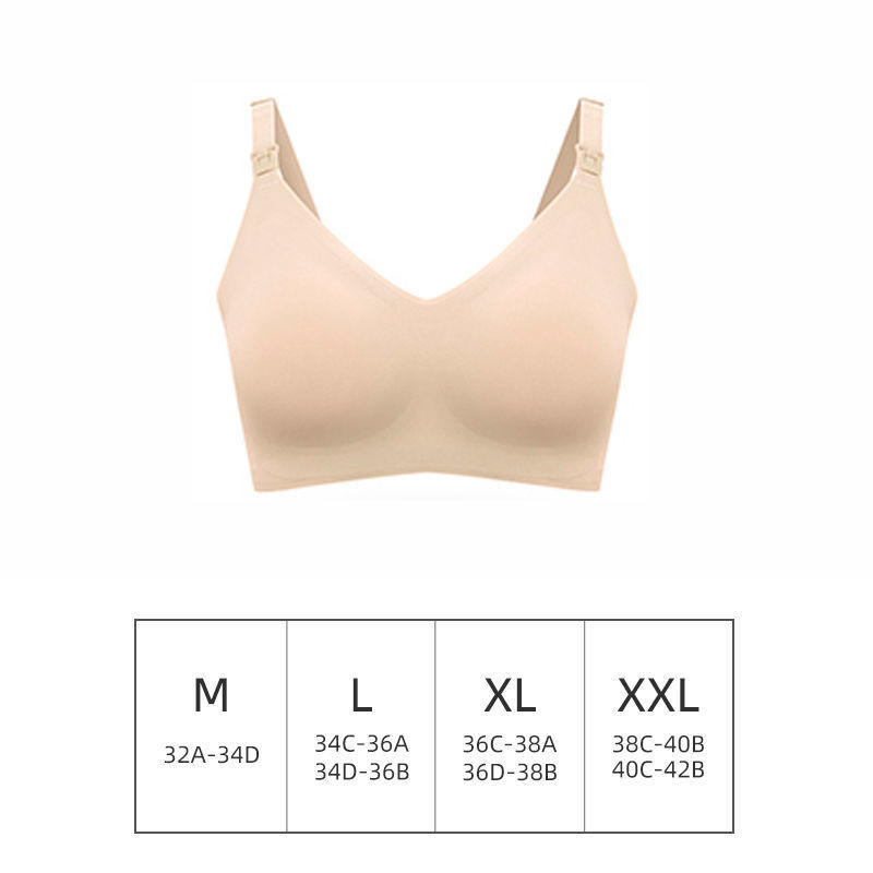 Women's Glossy Seamless Maternity Bra – Soft Nylon Wireless Nursing Bra