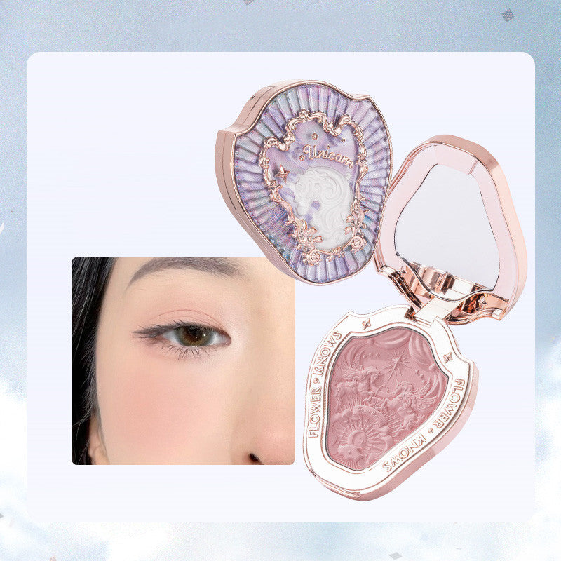 Flower Knows Unicorn Relief Powder Blusher – Expanding Color Blush for a Dreamy, Radiant Complexion