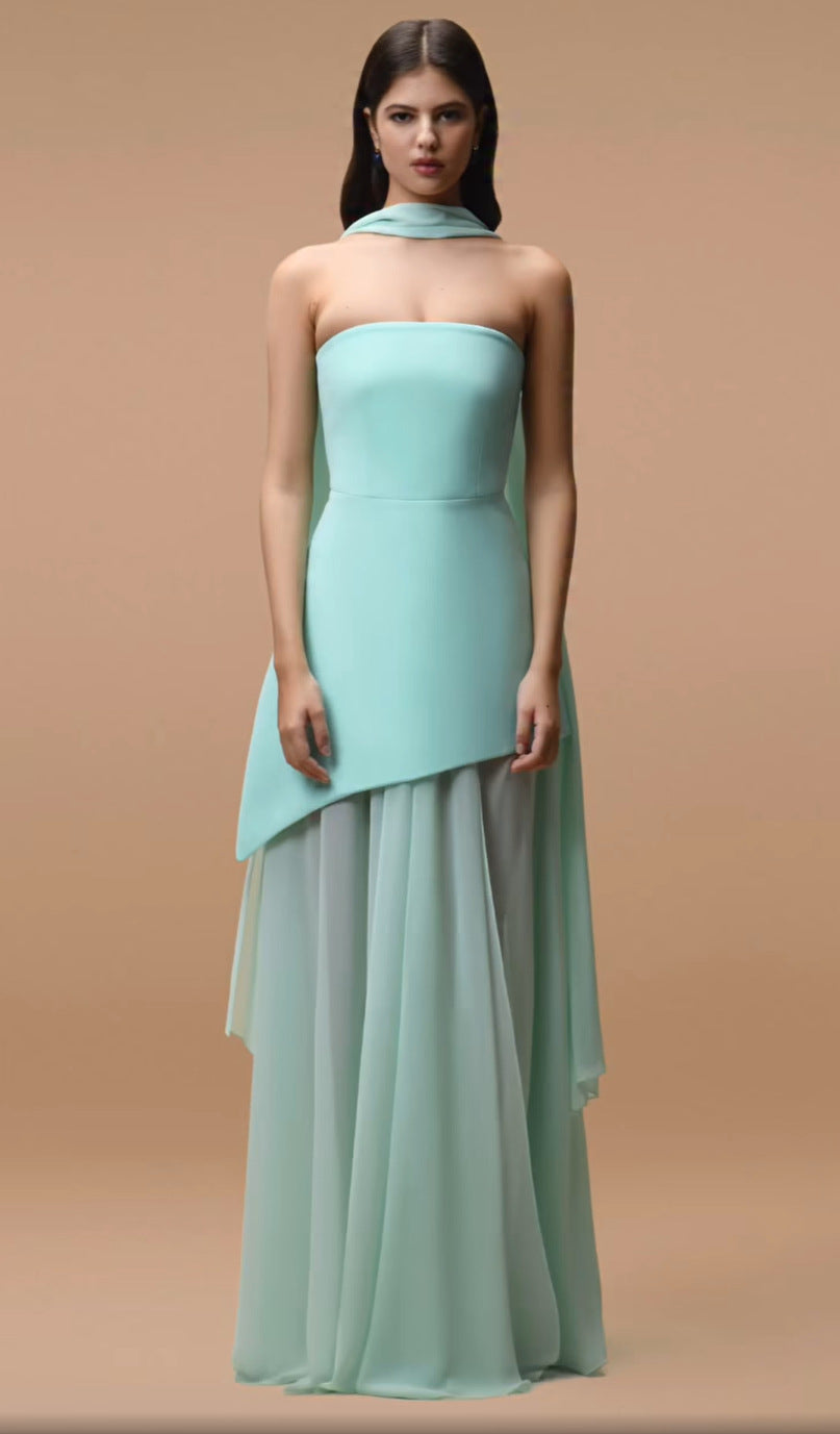 Women's Strapless Chiffon A-Line Dress AdriaPulse