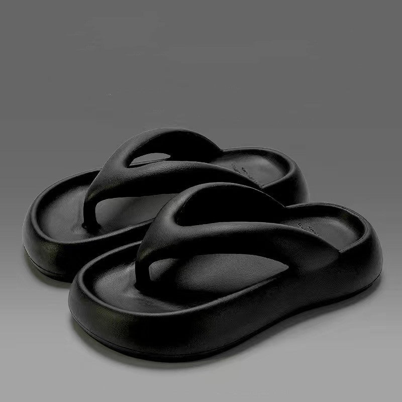 Plateau-Flip-Flops mit Schleife – Damen-Sommer-Strandsandalen