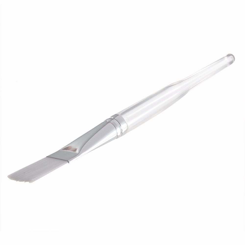 Pinceau de maquillage Clear Crystal Mask – Pinceau visage à poils doux en nylon avec manche transparent | 16.8cm