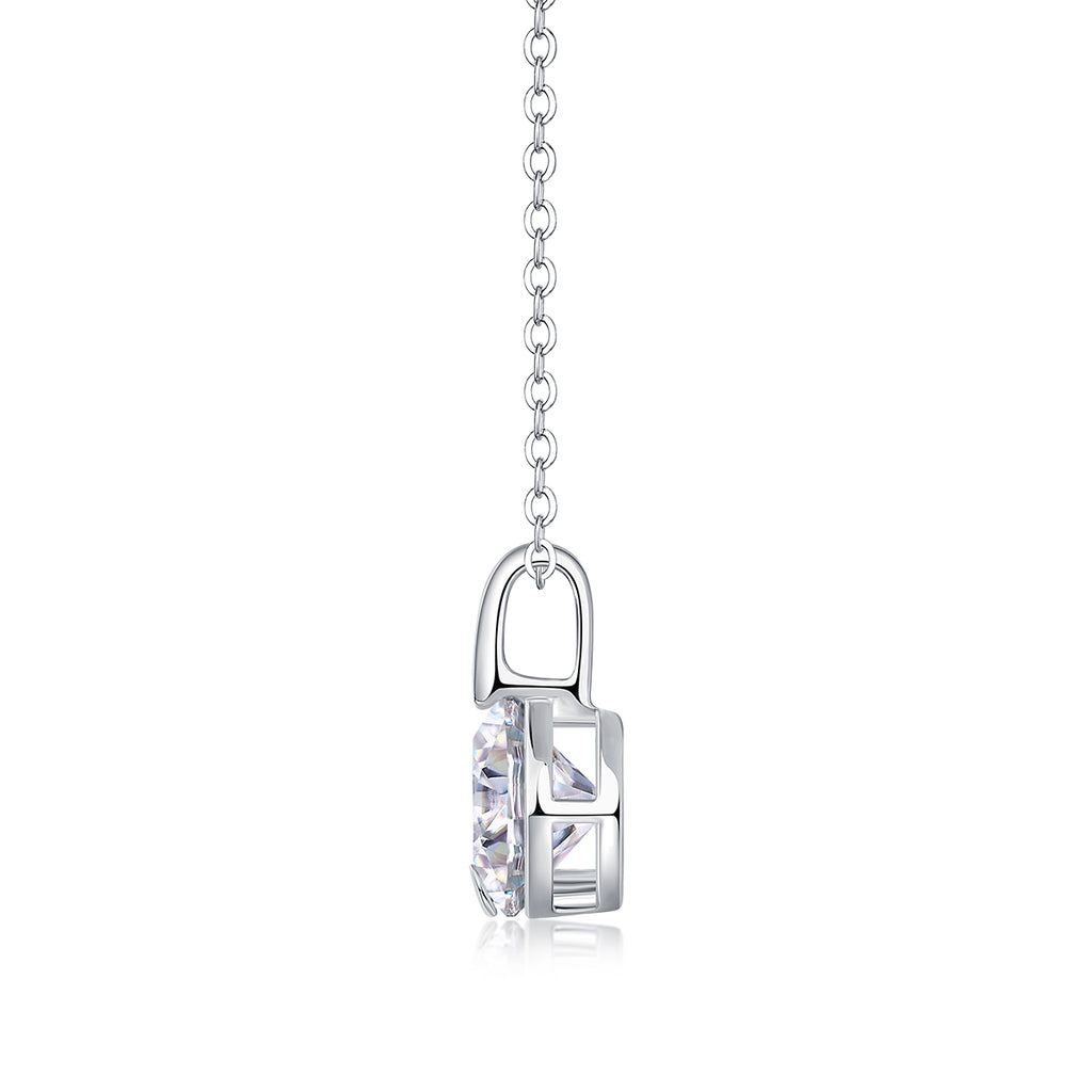 2 Carat Moissanite Star Pendant Necklace – S925 Silver Platinum-Plated