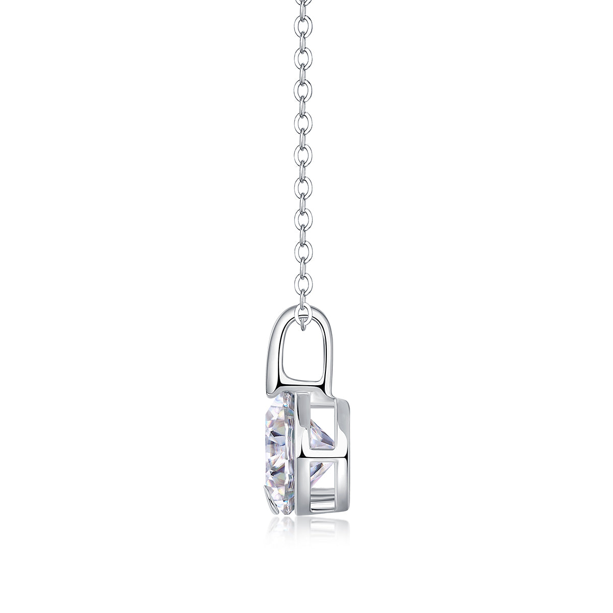 2 Carat Moissanite Star Pendant Necklace – S925 Silver Platinum-Plated