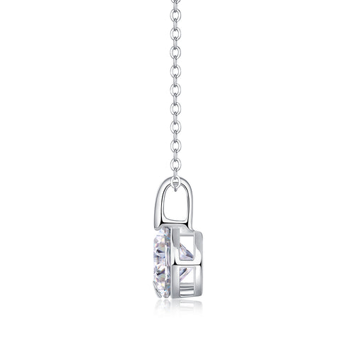 2 Carat Moissanite Star Pendant Necklace – S925 Silver Platinum-Plated