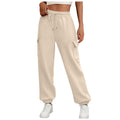 Damen Fleece-gefütterte Baggy Jogginghose mit Taschen