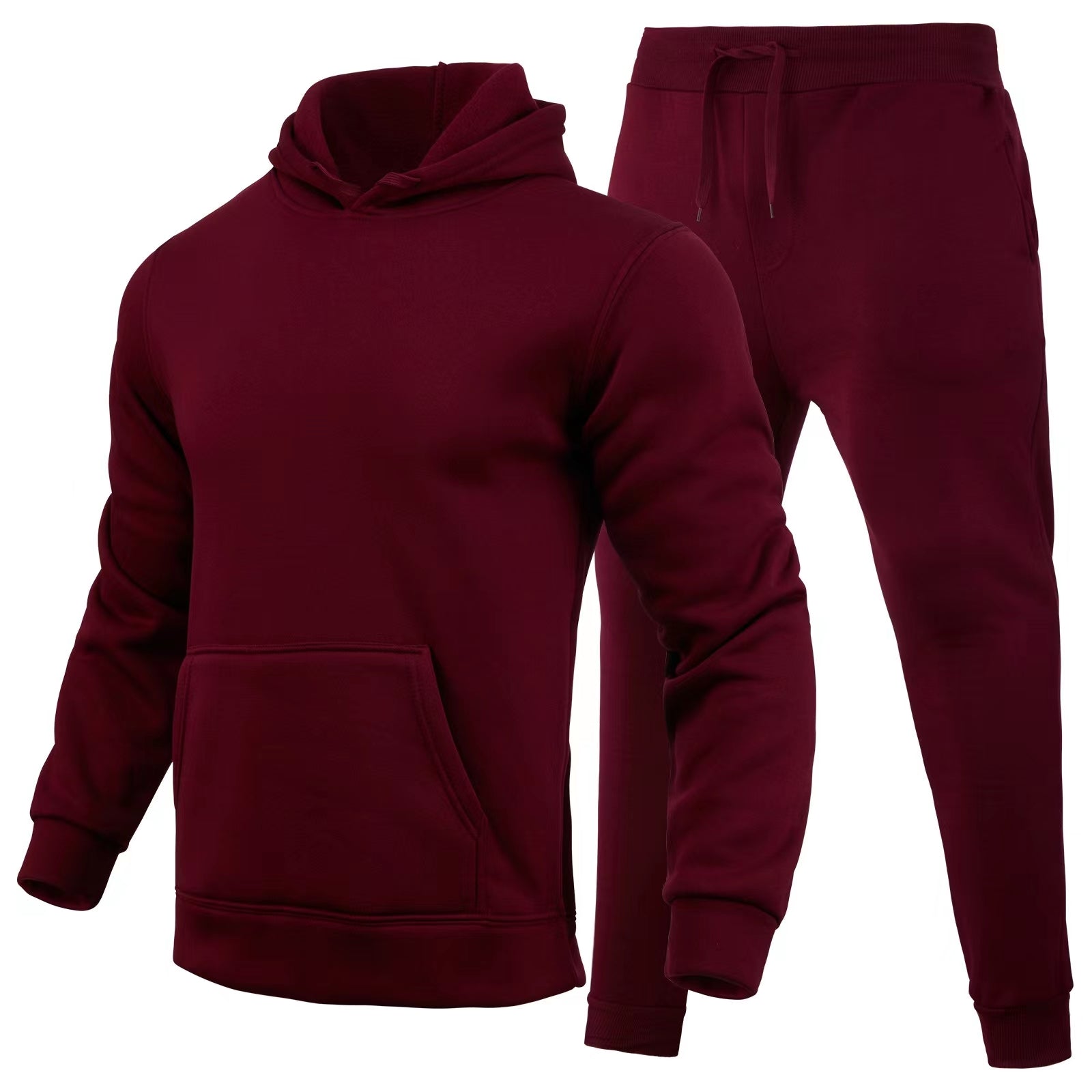 Women's Casual European Size Blank Solid Color Set