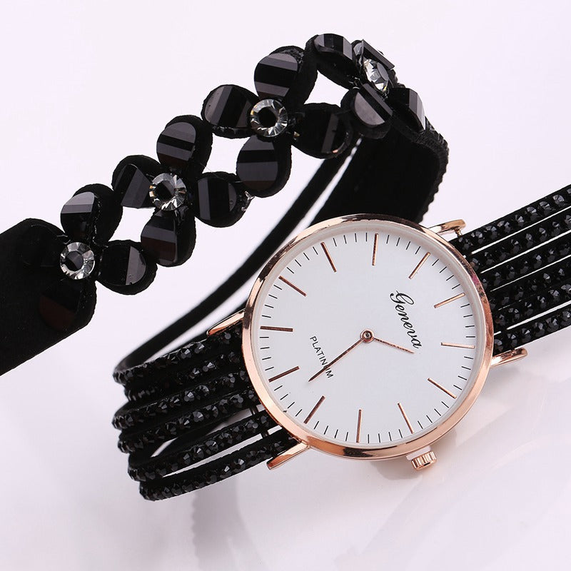 Women's Floral Quartz Bracelet Watch Elegant Dress Watch –  | AdriaPulse