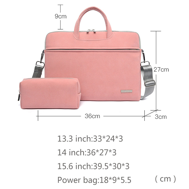PU Leder Damen Laptoptasche Notebook Tragetasche Aktentasche Für Macbook Air 13.3 14 15.6 Zoll Herren Handtaschen Schulter Maus Tasche