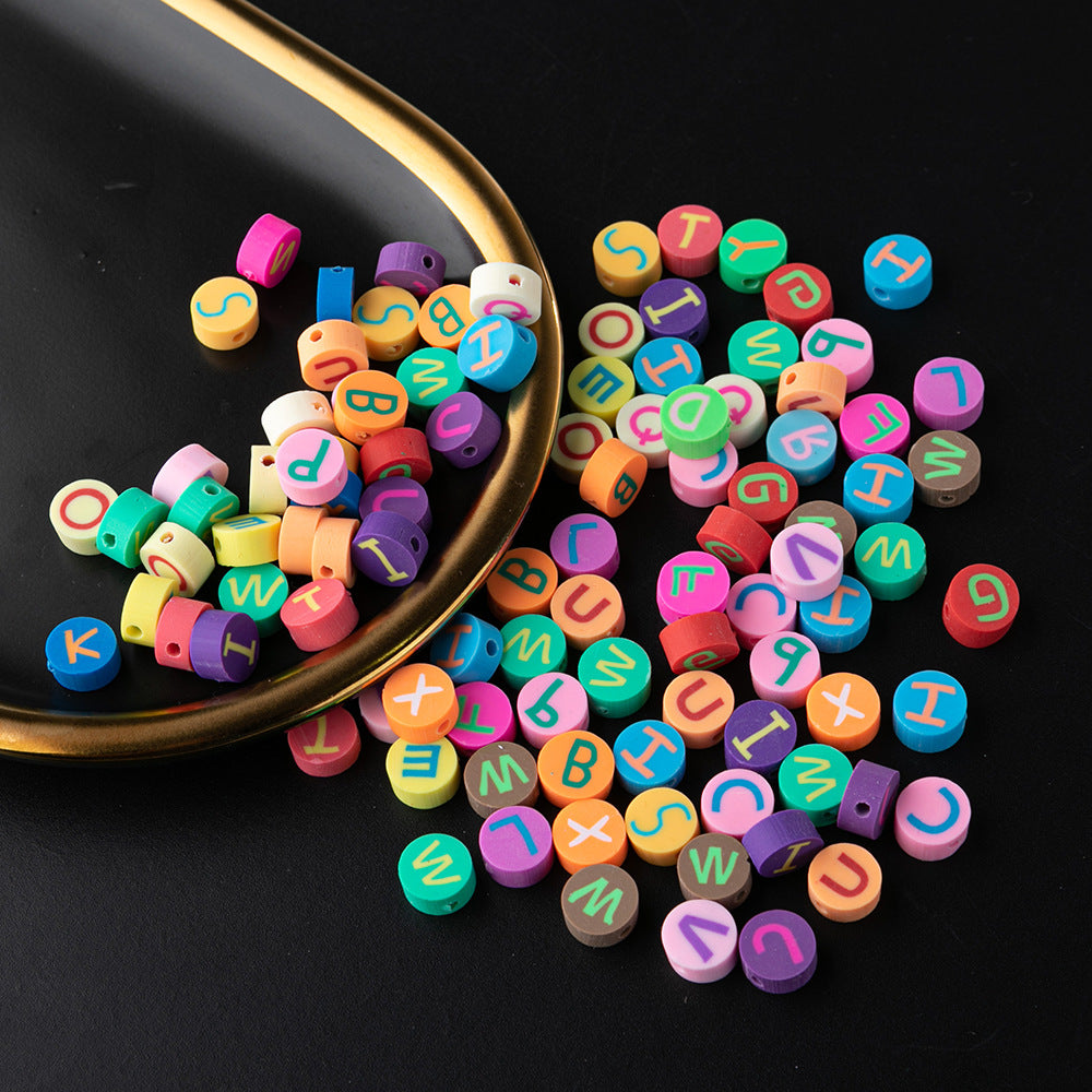 Punched Colorful Flat Bead Bracelet Weaving DIY Materials