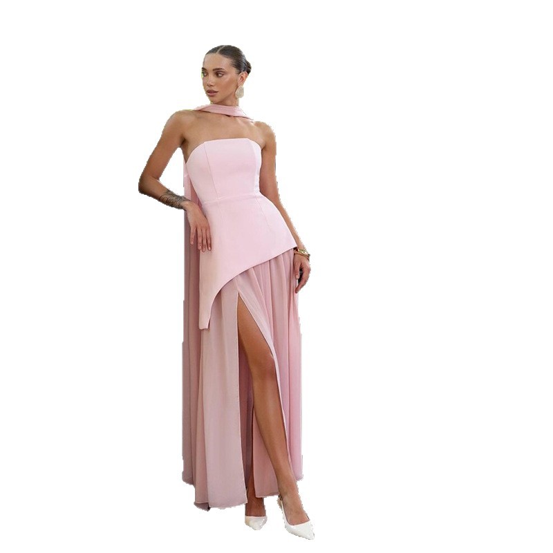 Women's Strapless Chiffon A-Line Dress AdriaPulse