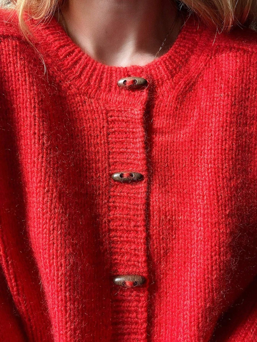 Women's Solid Color Hanging Shoulder Long Sleeved Loose Casual Cardigan