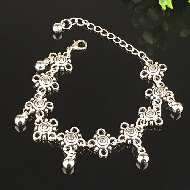 Chaîne et bracelet de cheville étoile de mer en alliage d'argent électroplaqué