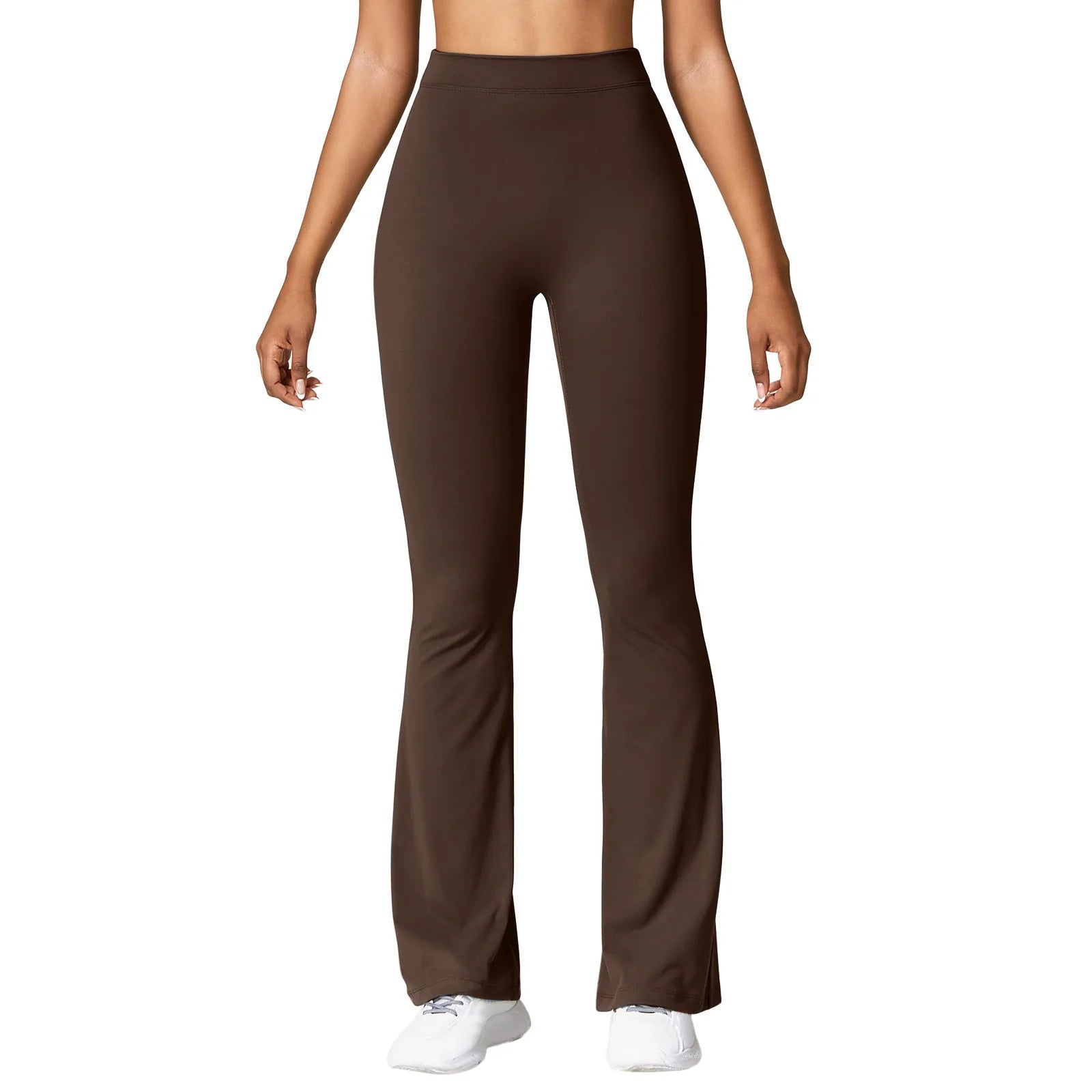 Fashion Micro Horn Leggings Damen V-Rücken Taille Sporthose Hohe Taille Push Up Po Gym Hose Einfarbig Schlank Freizeit Leggings