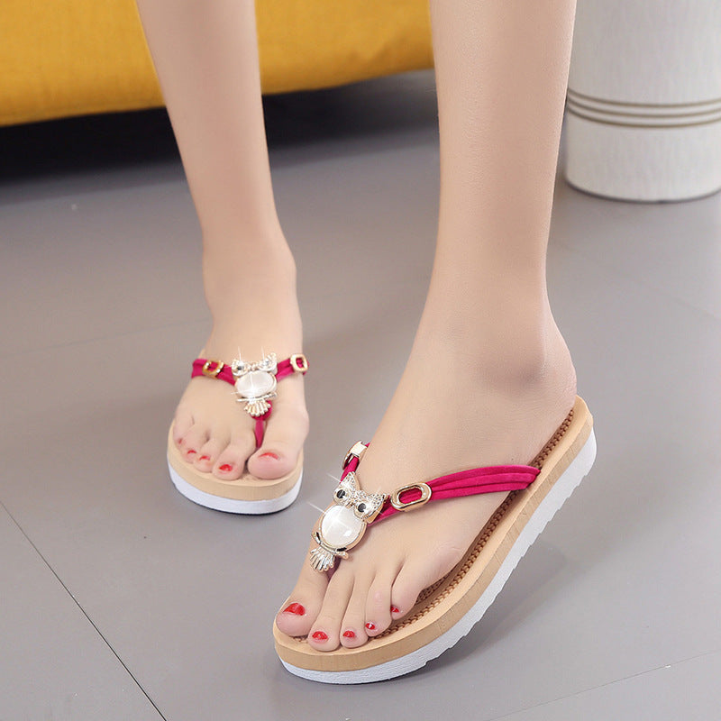 K-Style Damen-Flip-Flops – Matte Fischgrät-Sandalen