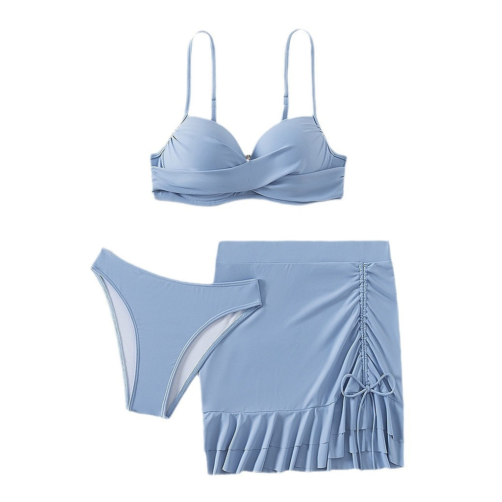 Bikini-Set mit Bügel und Spitze – Bademode für Damen aus Nylon-Spandex