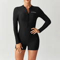 Damen Langarm-Badeanzug, einteilig, neue Art, quadratisch geschnittene Bikinihose, konservativer Tauchanzug, Bademode für Damen