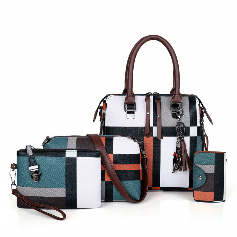 Women's Fabric Shoulder Bag – Multi-Function Tote & Crossbody Handbag