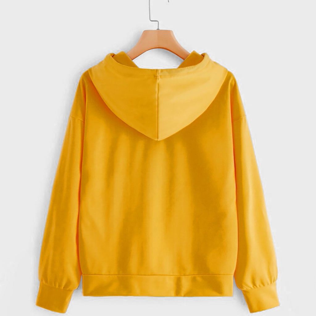 Sweat-shirt imprimé à manches longues | Haut décontracté ample – Collection automne-hiver femme