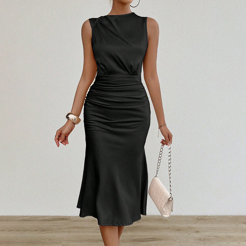  Women's Sleeveless Bodycon Dress Crew Neck – AdriaPulse