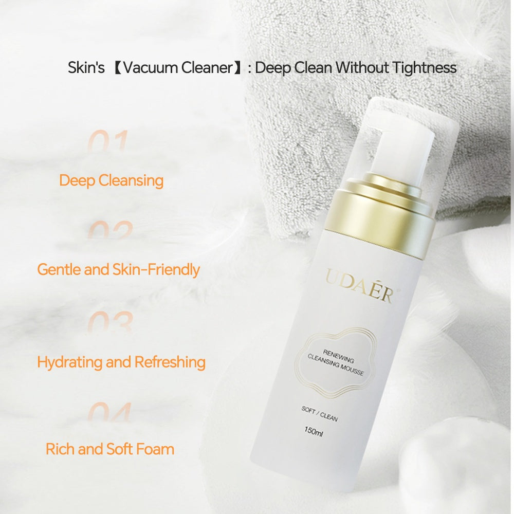 "UDAÉR Purifying Cleansing Mousse Dual Amino Acids Deep Cleansing Face Wash 150ml – AdriaPulse"