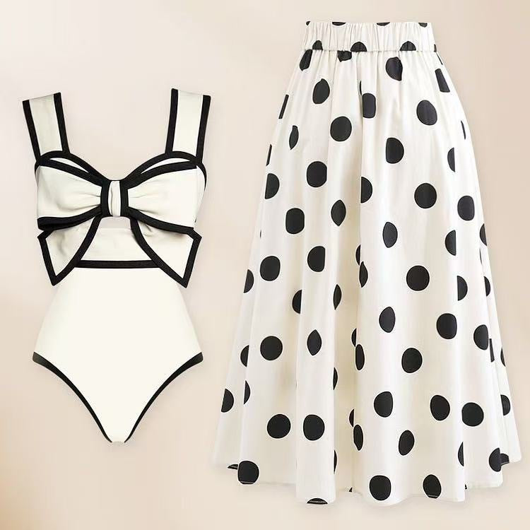 Conservative Swimwear Set with Skirt | Women's Modest One-Piece Swimsuit – Multiple Colors