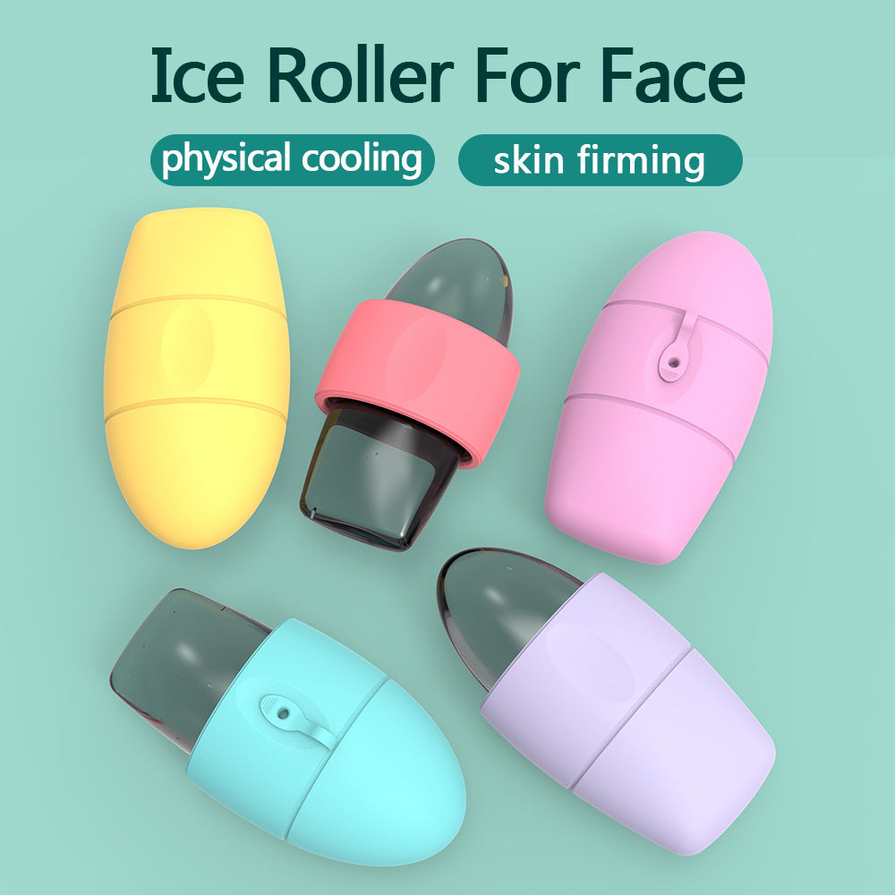 Silikon-Eisroller für das Gesicht – zum Konturieren, Porenverkleinern, Entfernen von Augenringen, zur Massage und als Schönheitsroller für Augen, Hals und zur Hautpflege