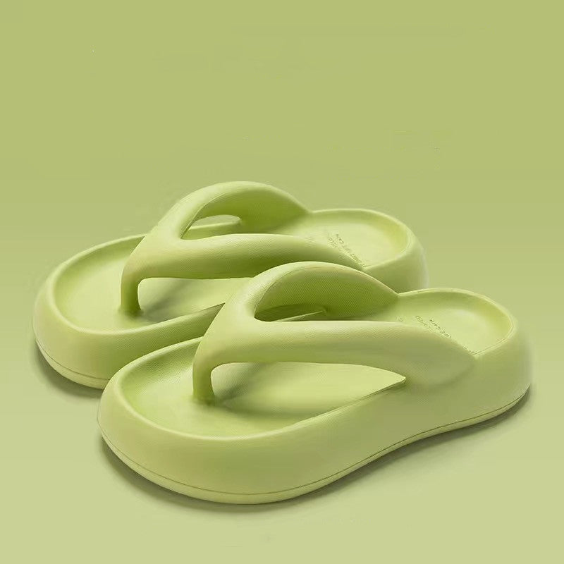 Thick-Sole Bow Flip Flops – Women's Summer Beach Thong Sandals