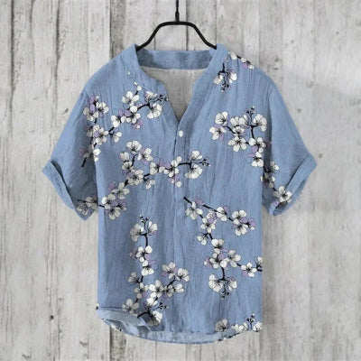 Summer Men's Shirts National Trendy Style Three Breasted