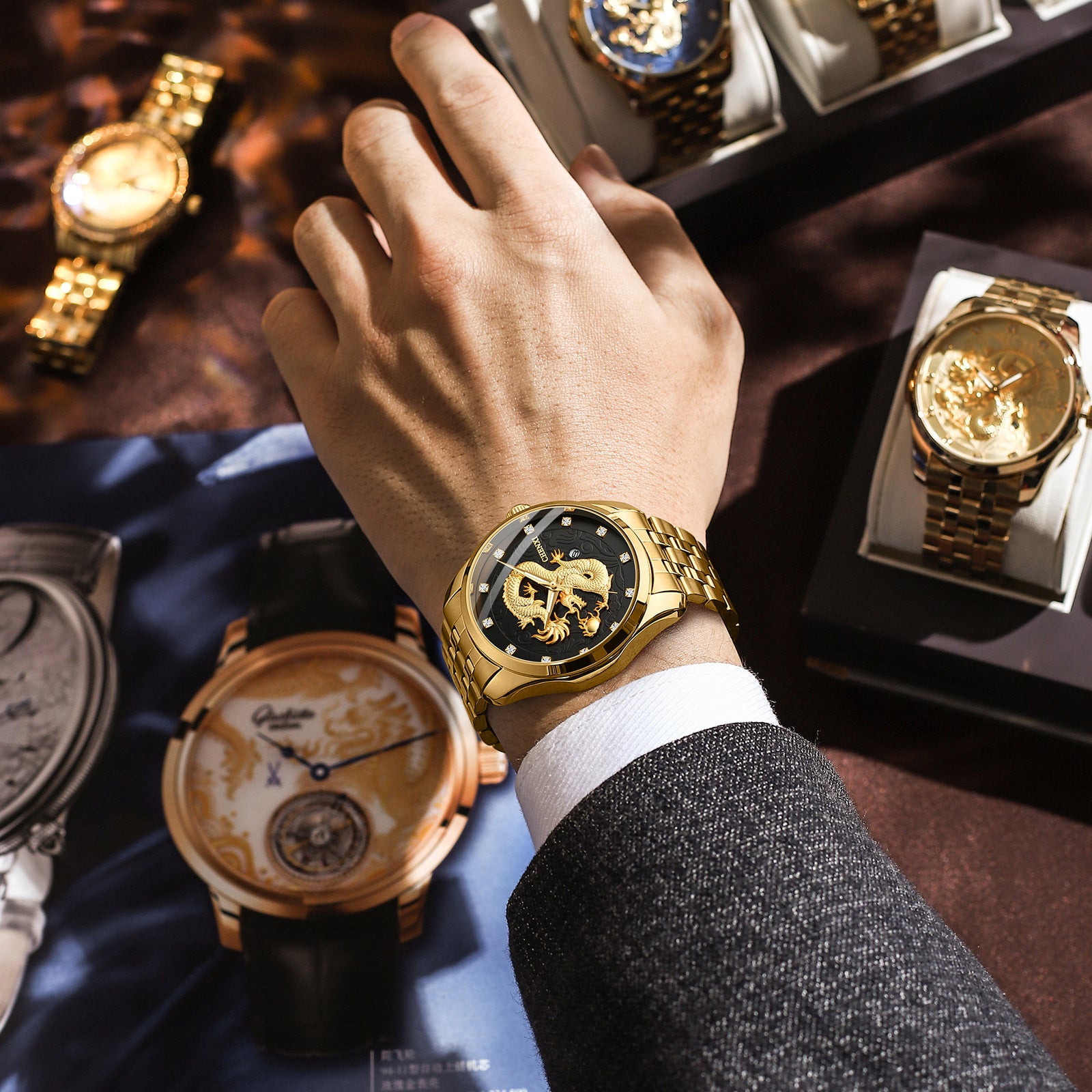 Men's Dragon Totem Mechanical Watch Business Style –  | AdriaPulse
