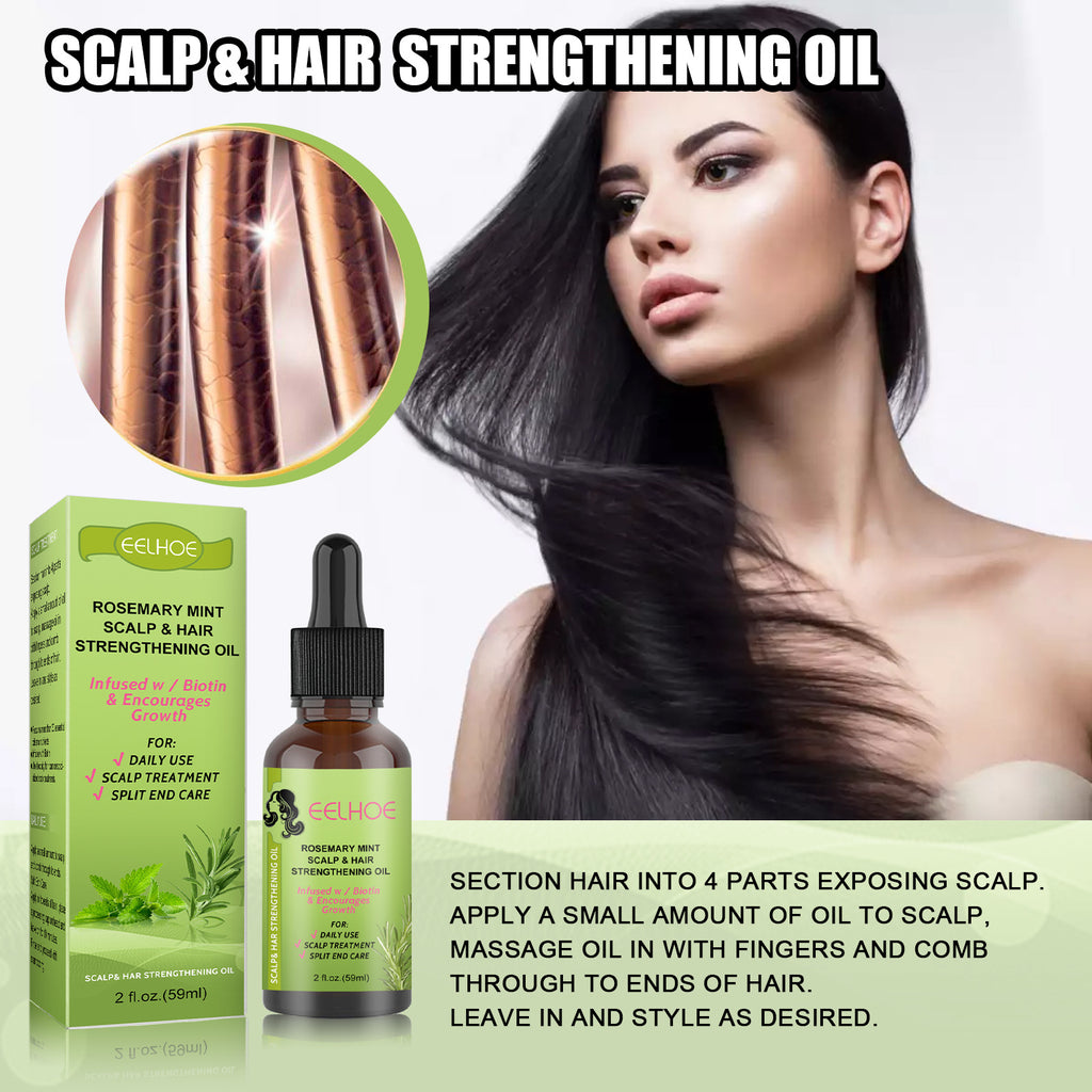 Rosemary Mint Hair Growth Oil – Natural Scalp Serum for Hair Loss & Regrowth | 59ml