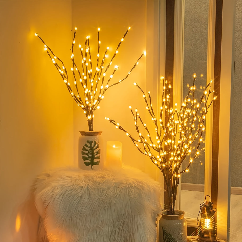 LED Ast-Deko-Leuchte – 4er-Set beleuchtete Äste für die Heimdekoration